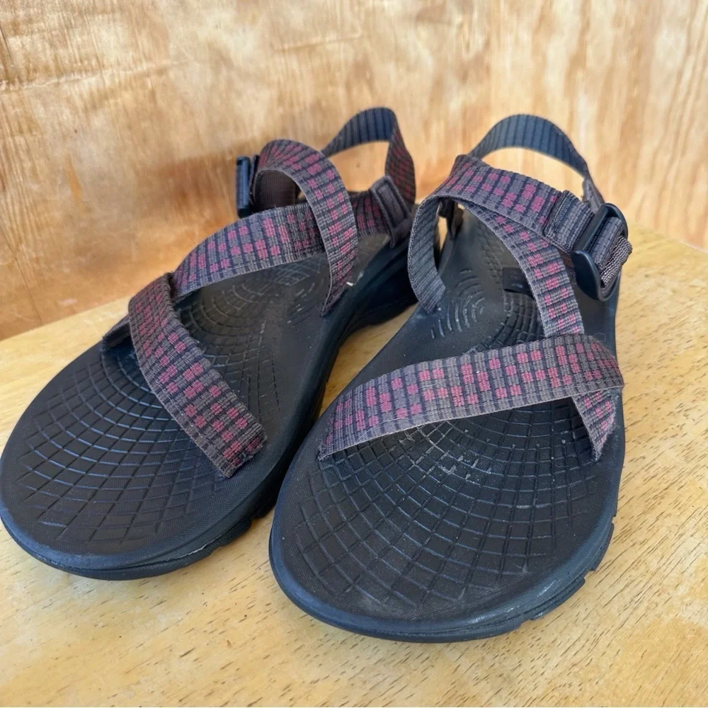 Chaco Z/1 Adjustable Strap Sport Hiking Water Sandal Red Gray